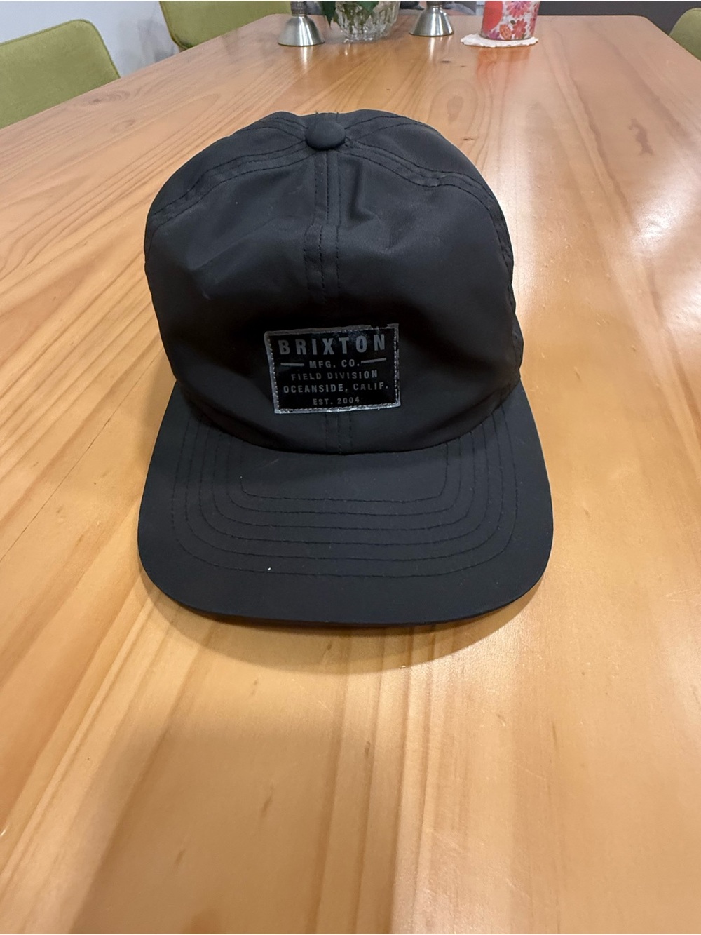 Brixton Black Five-Panel Patch Hat